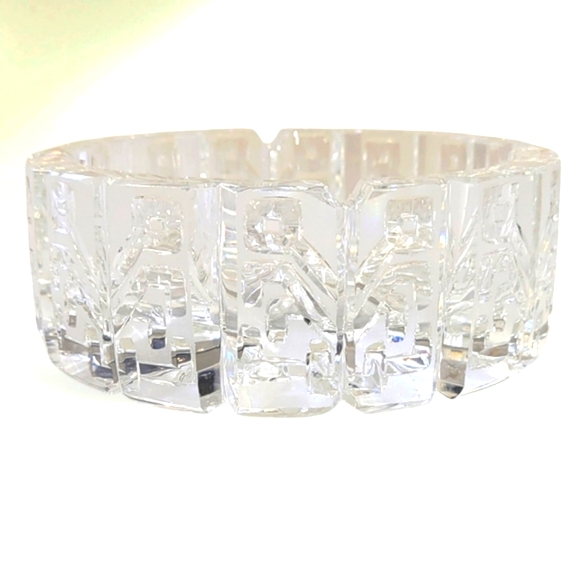Vintage Lead Crystal Bohemian Glass Ashtray - Picture 2 of 6